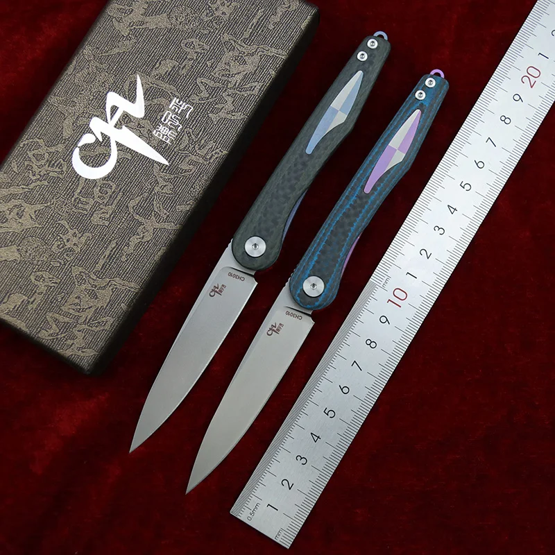

CH3010 Folding Knife M390 Blade Titanium carbon fibe Handle Outdoor Camping Hunting Fishing Trekking Pocket Fruit EDC Tools