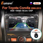 Eunavi Штатная магнитола For Тойота Королла 2Din For Toyota Corolla 2006 - 2013 Android 10, до 8-ЯДЕР, до 4 + 64ГБ 2DIN автомагнитола 2 DIN DVD мультимедиа автомобиля головное устройство