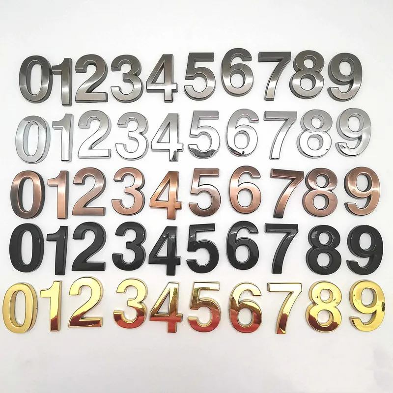 50 мм современный дверной знак 3D цифры 0-9 дверная табличка наклейка для отеля бара