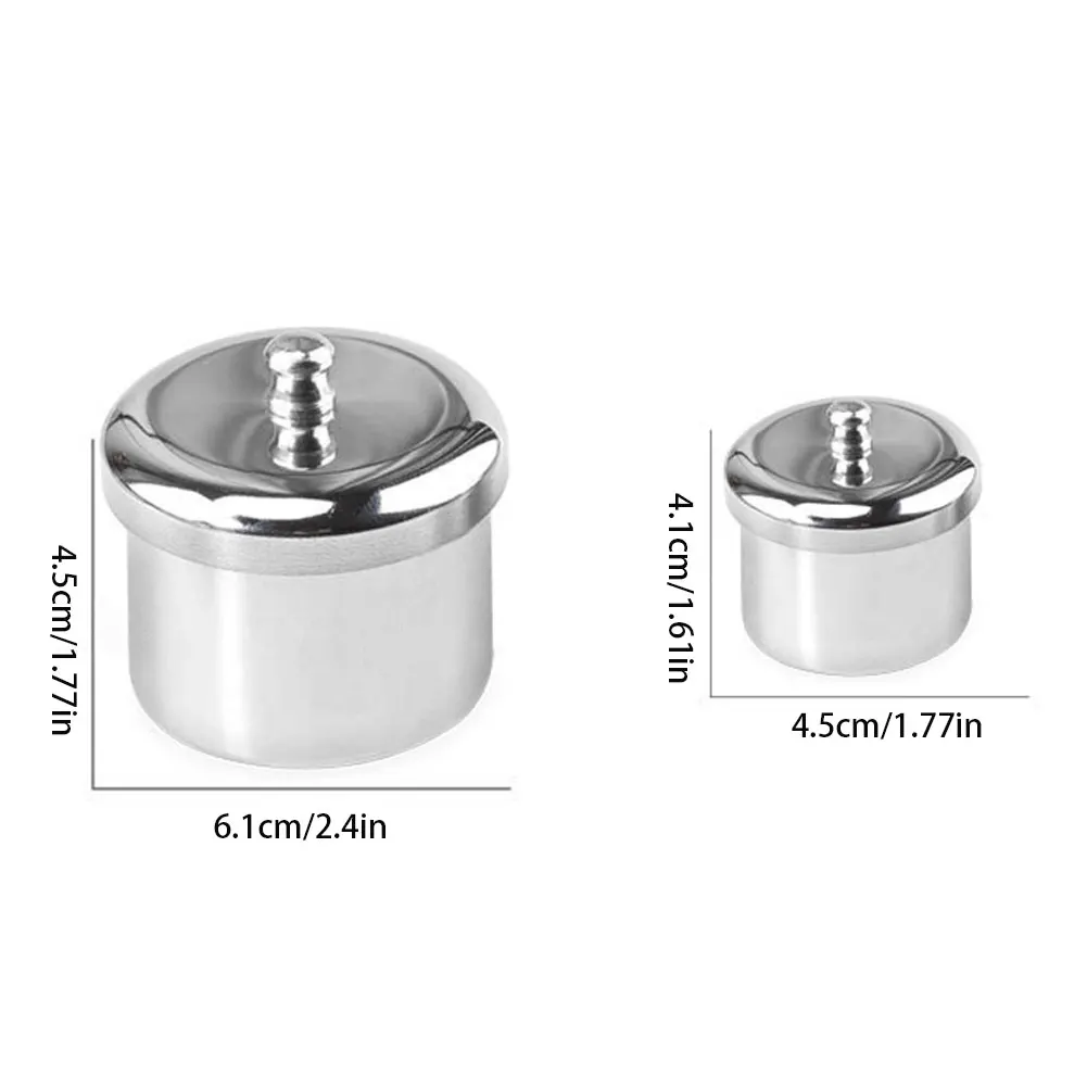

5Pcs Nail Art Tray Container Professional Liquid Powder Holder Container Stainless Steel Mini Manicure Storage Nail Equipment