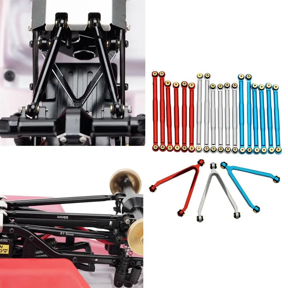 

Aluminum Alloy Tie Rod Upgrade Parts Metal Link Linkage Kit AXI00002 AXI90081 AXI00001 Rod SCX24 RC Car SCX24 Pull For SCX2 A0L7