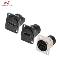 8pcs d type chassis connector d female socket panel mounted connector hdmi compatible