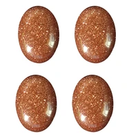 red gold stone gold dust 1825mm oval minerale gemstone reiki home decoration natural stone jewelry accessories