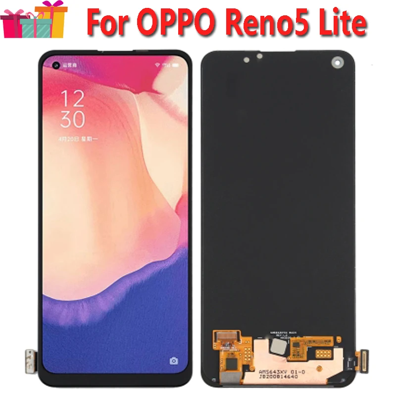 Pantalla Original de repuesto de 6,43 pulgadas para OPPO, montaje de digitalizador con pantalla t&aacute;ctil LCD, para Reno 5 Lite, CPH2205-0