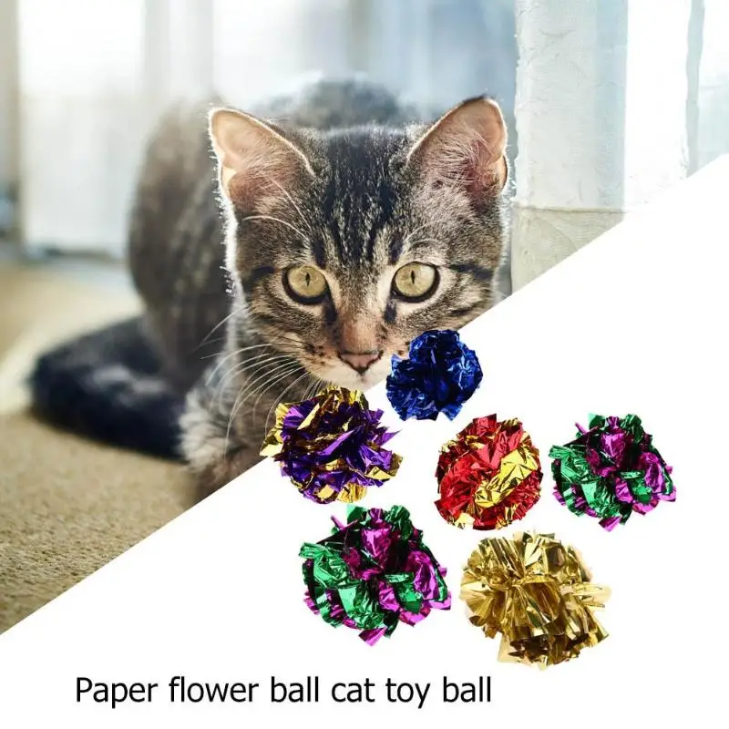 1 шт. игрушки для домашних животных разноцветные миларовые мячи красочные кольца