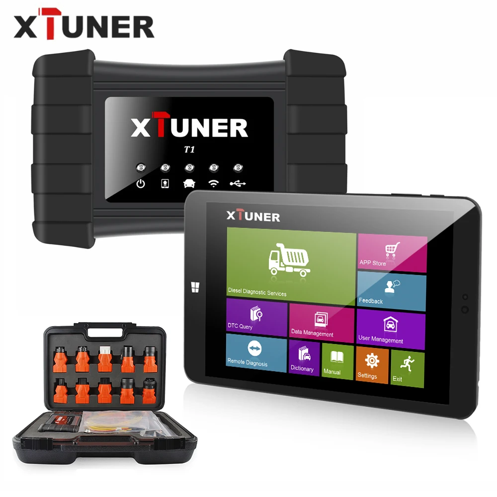 XTUNER T1 HD тяжелых грузовиков OBD2 автомобильный диагностический инструмент с подушкой безопасности грузовика ABS DPF EGR сброс OBD автоматический диагностический сканер