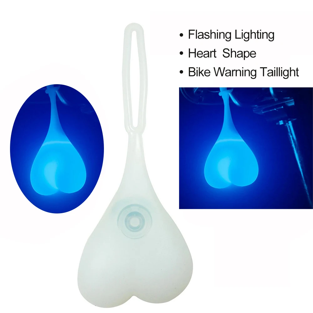Горячая новинка велосипедный задний фонарь яйцо Велоспорт в форме сердца