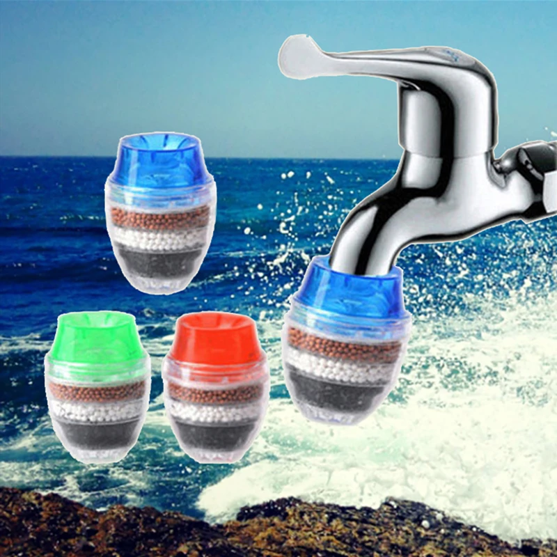 

Kitchen Faucet Tap Water Purifier for Household 5 Layers Water Purifier Filter Activated Carbon Filtration Mini Faucet Purifier