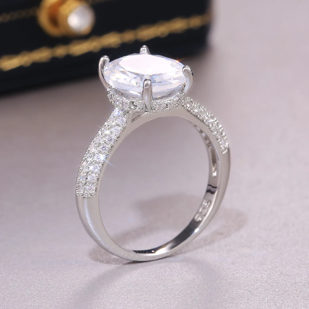 Huitan новый большой овальной формы с украшением в виде кристаллов циркония для