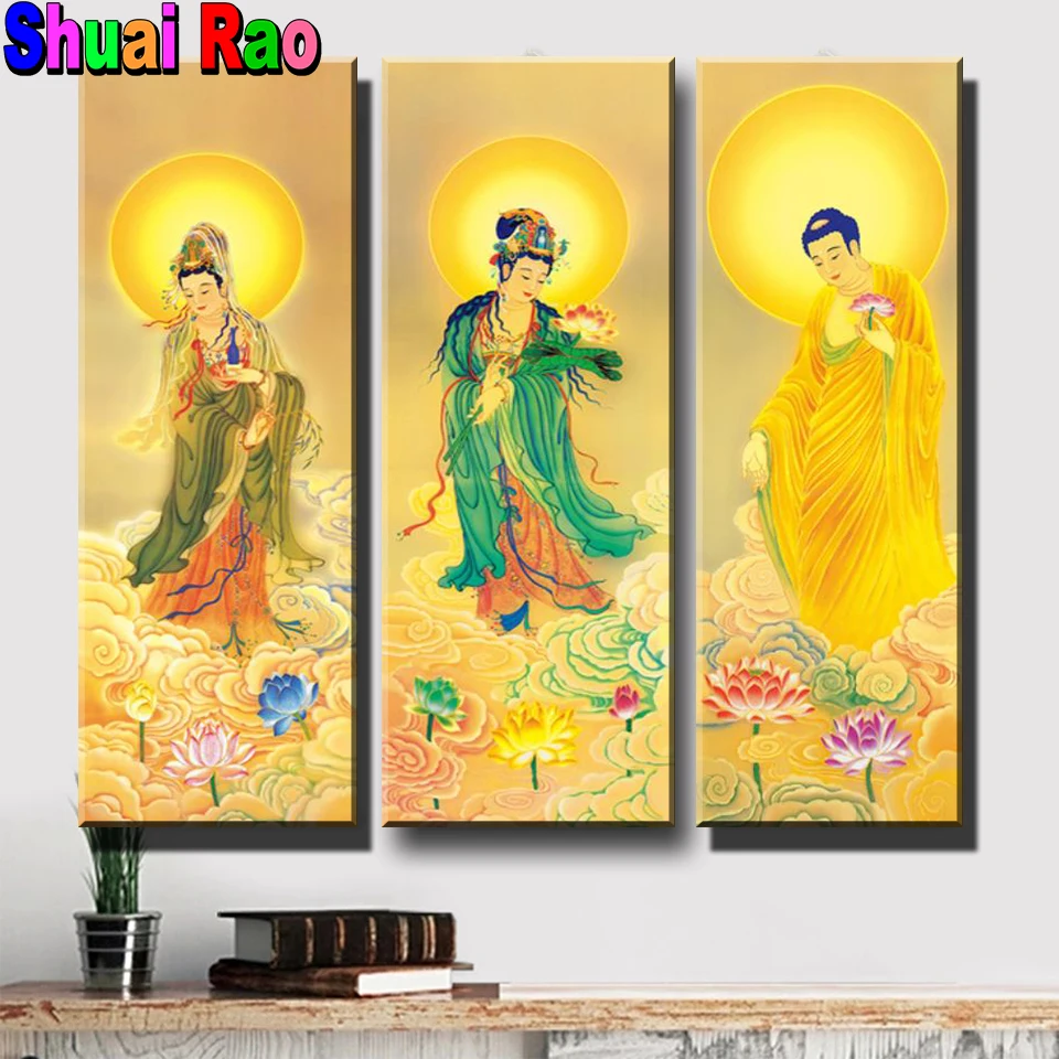 

Настенное искусство, Avalokitesvara Bodhisattva, алмазная живопись, полная квадратная, круглая, искусственная бриллианта, буддизм, подарок ручной работ...