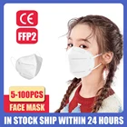 5-100 шт. детская маска ffp2 детей ffpp2 fp2 fpp2 fpp 2 Защитная маска для лица противопылевая Защита лица mascarillas маски