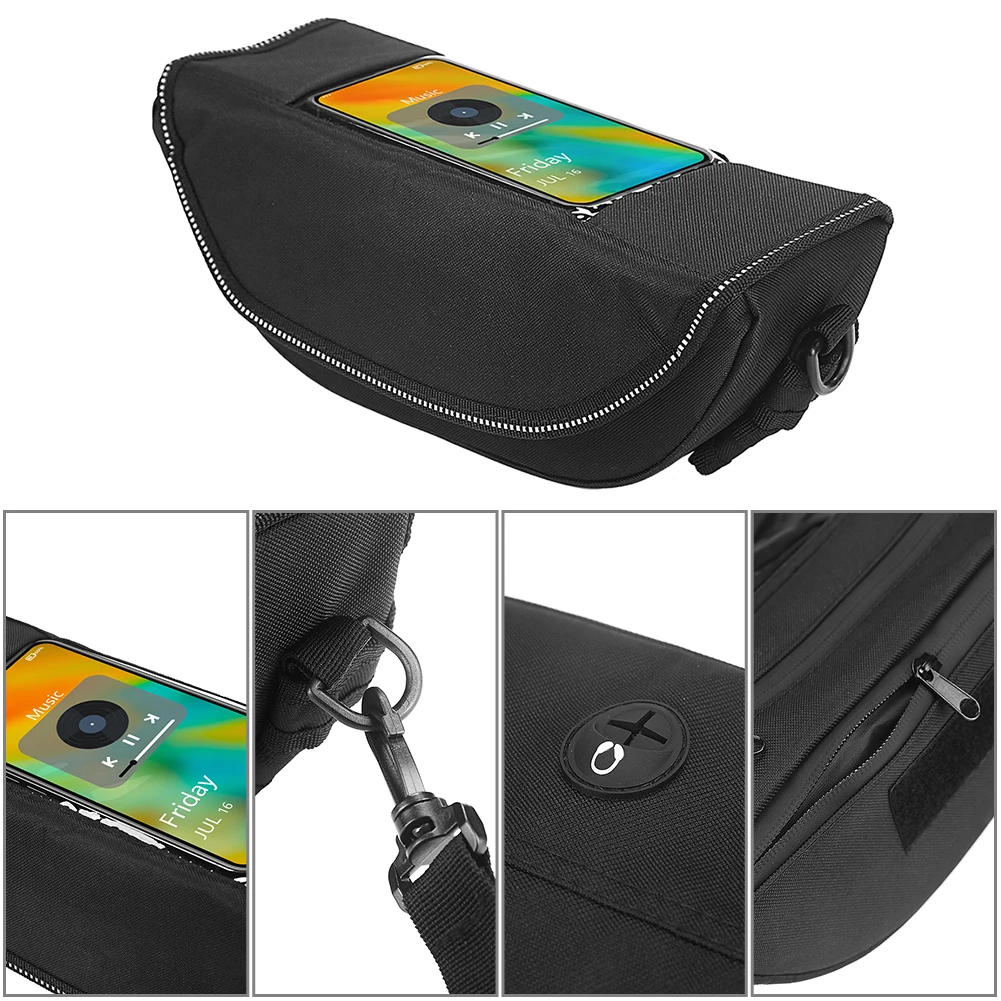 

Electric Car Front Touch Screen Bag Pouch Multifunctional Shoulder Bag Motorcycle Fork Earphone Phone Storage Bags Organizer