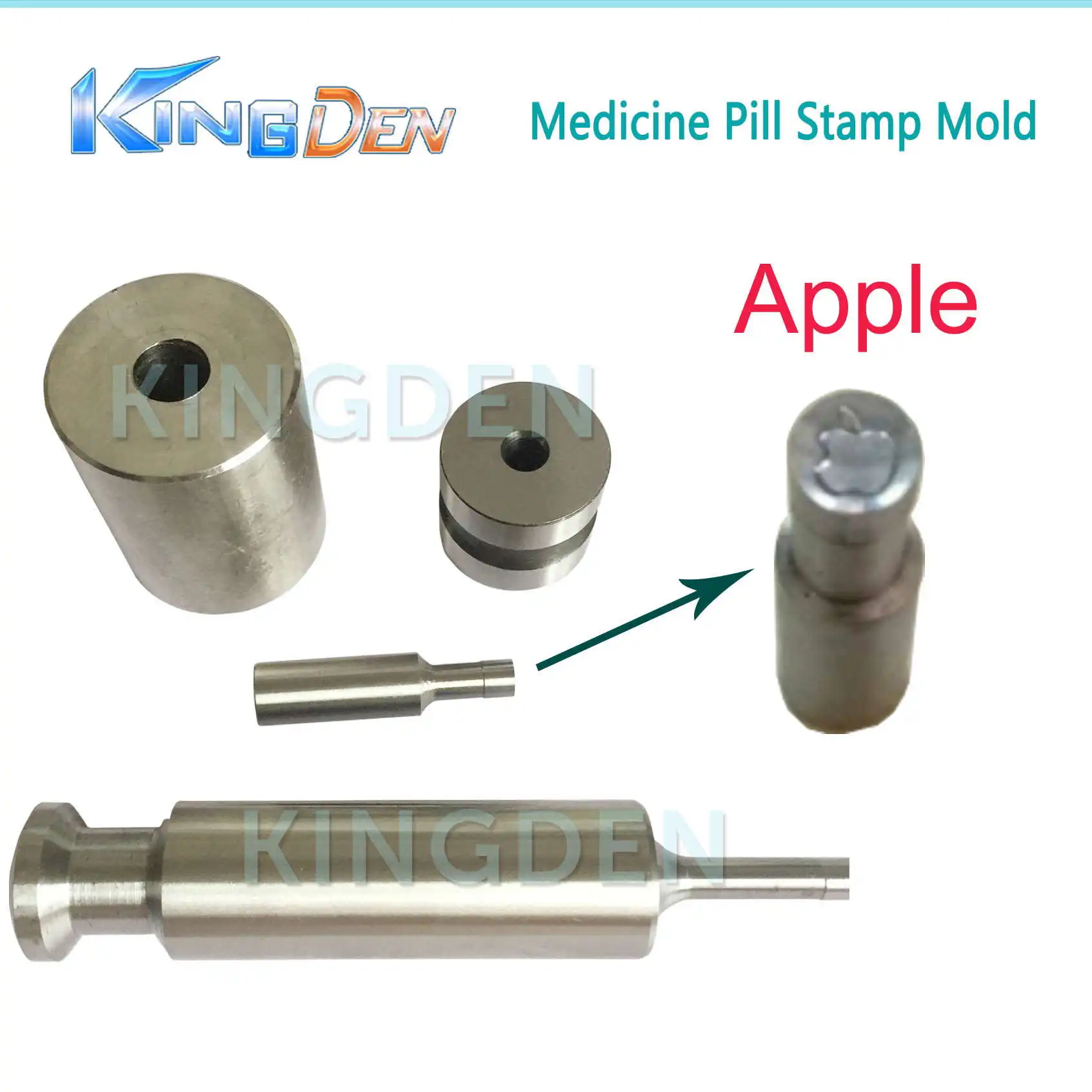 apple 8mm KINGDEN небольшой ручной домашний молоток стучать таблетка пресс-машина Плесень ручной работы, чтобы сделать западные таблетки - Цвет: apple 8mm