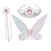 children girls butterfly angel wing fairy rod princess crown set elf dress up party stage performance cosplay photography props
