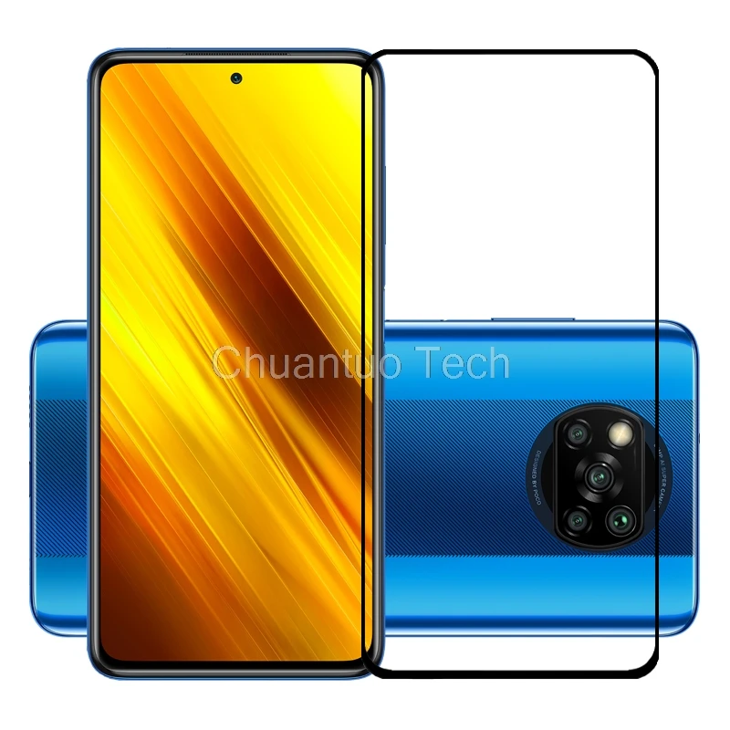 

75 Pcs/Lot 2.5D Premium Tempered Glass for Xiaomi Poco X3 NFC Full Cover Screen Protector Protective Film for Xiaomi Poco X3 NFC