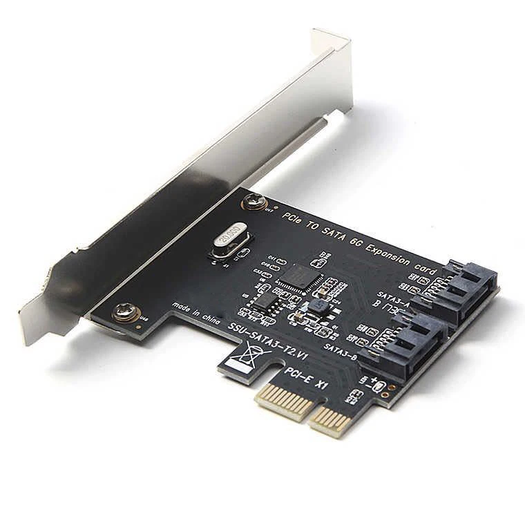 

PCI-E 2.0 X1 To 2 Ports SATA III 6GB/s Internal Converter PCI Express Controller Adapter Card For SATA HDD SSD