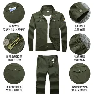 

Army green long-sleeved military tactics and unified military men air soft hunting clothes play gun equipment