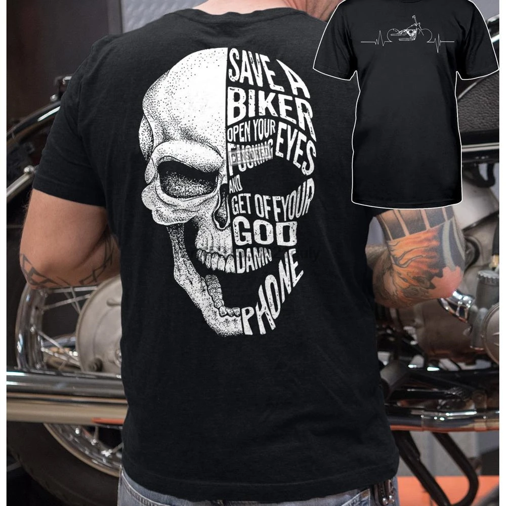

Classic Motorcycle Save A Biker T Shirt
