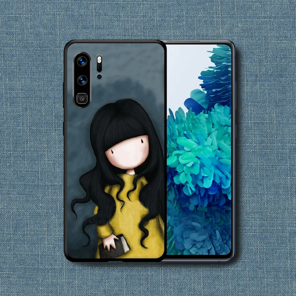 

Santoro Gorjuss Cute Cartoon Phone Case For Huawei P Mate Smart 10 20 30 40 Lite Z 2019 Pro black Etui 3D Back Silicone Cover