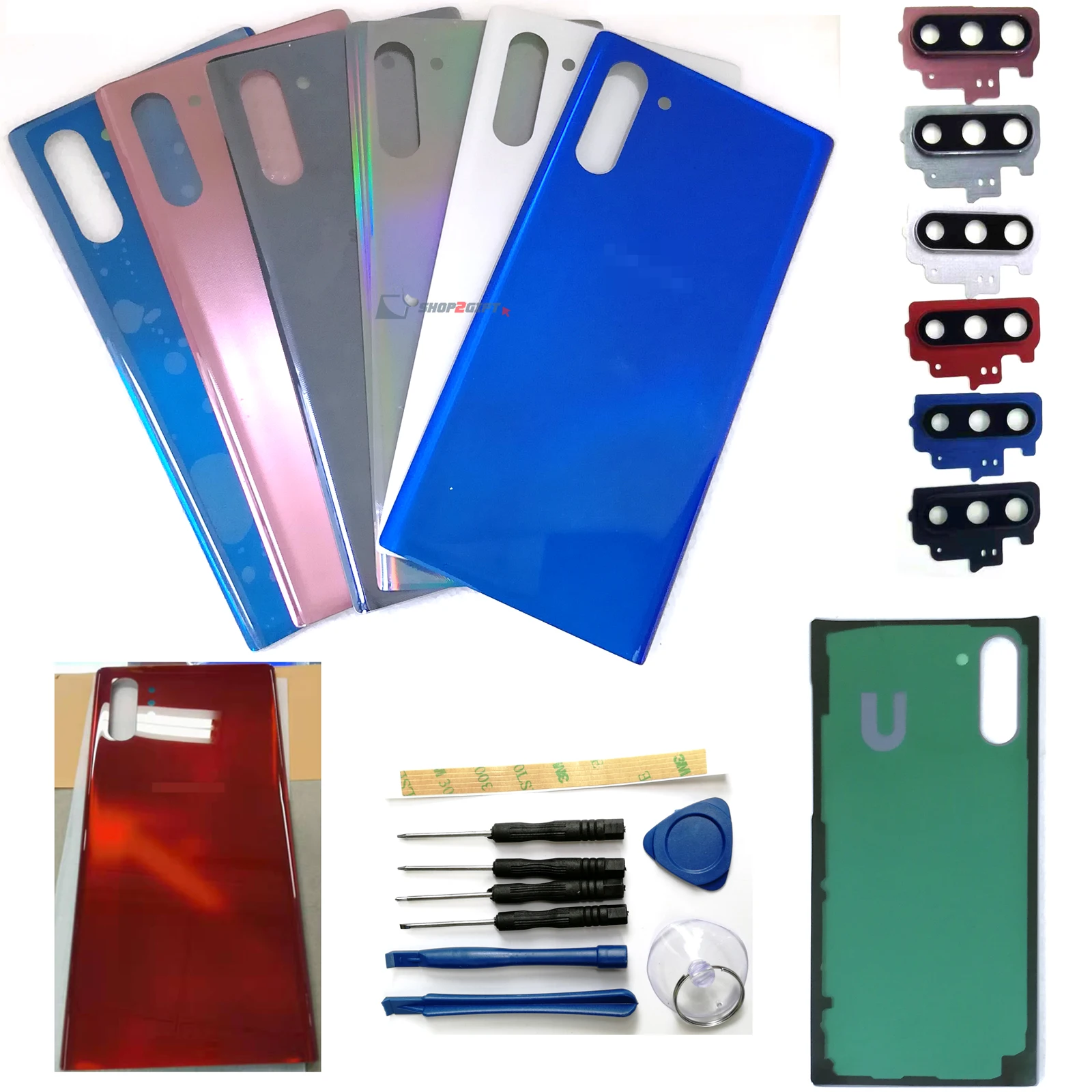 

For Samsung Note10 Note10+ Plus Rear Back Door Housing Battery Cover with Lens