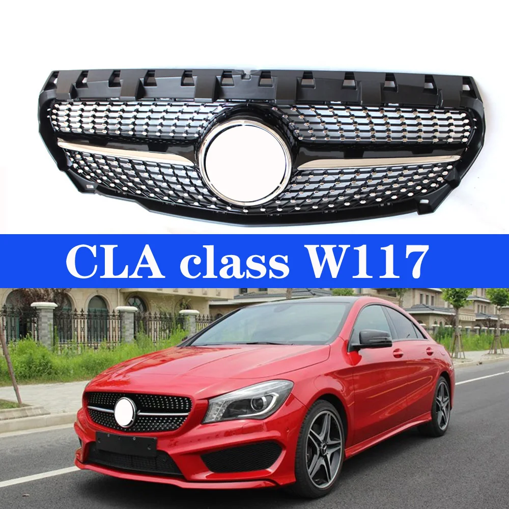 

Передняя решетка радиатора, гоночные решетки для Mercedes CLA class W117 C117 CLA200 220 CLA260 300, АБС-пластик 2014-2018