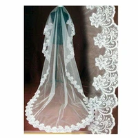wedding bridal veil 3m long onelayer veil ivorywhite elegant wedding accessories 2023