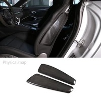 for porsche 718 911 2013 2021 seat side handle decorative panel protective cover real carbon fiber accessories car styling