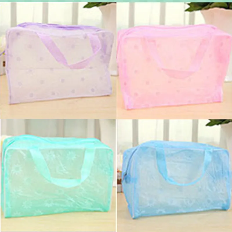 1 шт. Женская дорожная прозрачная косметичка сумки для косметики на молнии