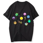 Футболка мужская с рисунком загадочной Галактики, хлопковая модная с принтом Вселенная, с коротким рукавом