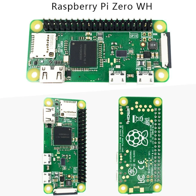 Для Raspberry Pi Zero WH с 40-контактный предплатные GPIO заголовки WI-FI и Bluetooth в демо-широкая 1