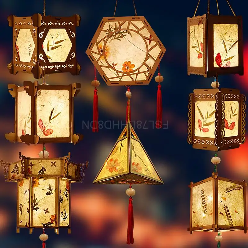 Diy Antique Palace Lantern Material Kits Spring Festival Decoration Chinese Retro Style Hanfu Night Scene Shooting Props |