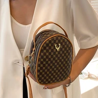 winter cheap round shape handbag womens shoulder bag pu leather fashion female shopper designer tote crossbody bags for women