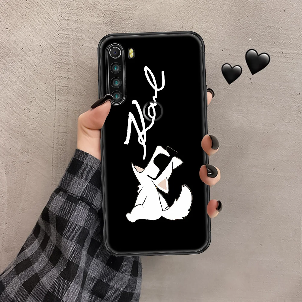 

Famouse Fashion Lagerfelds Phone case For Xiaomi Redmi Note 7 7A 8 8T 9 9A 9S 10 K30 Pro Ultra black luxury Etui art hoesjes