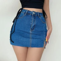 tvvovvinhigh waist sexy side split light skinny hip denim mini skirt women summer hot korean skorts sweet girl female 8bxe
