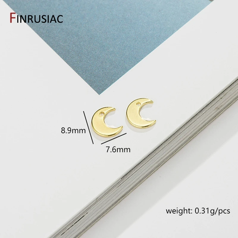 Позолоченные мини подвески в виде Луны для изготовления ювелирных изделий