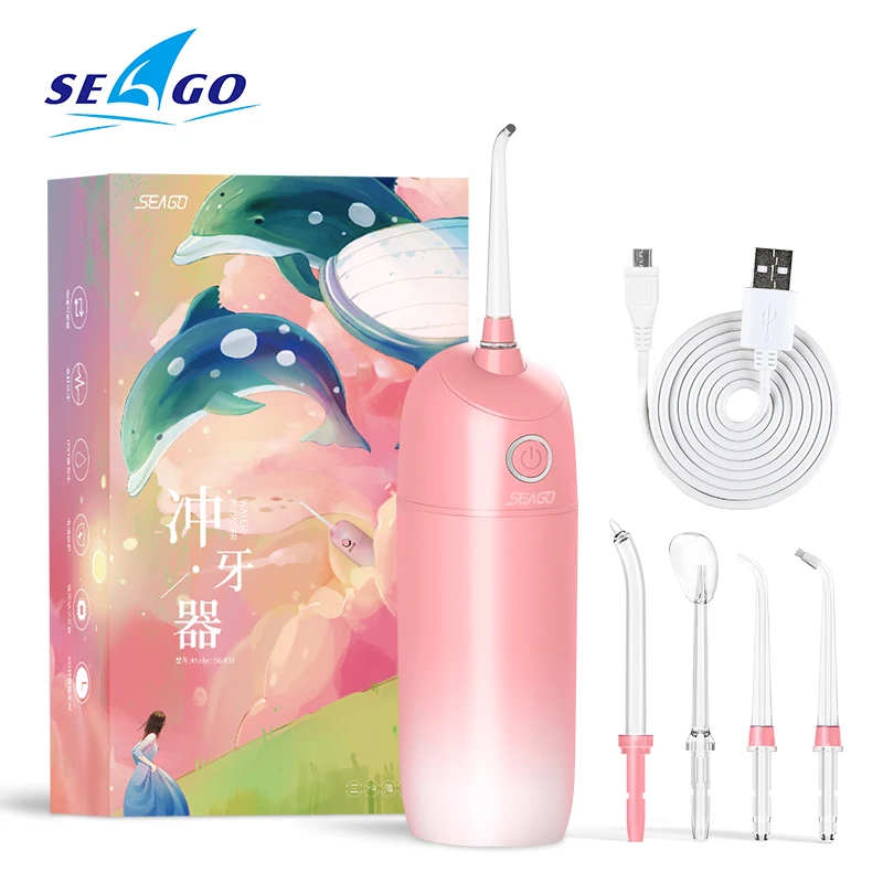 

Ирригатор для полости рта SEAGO, портативный, USB, 5 насадок