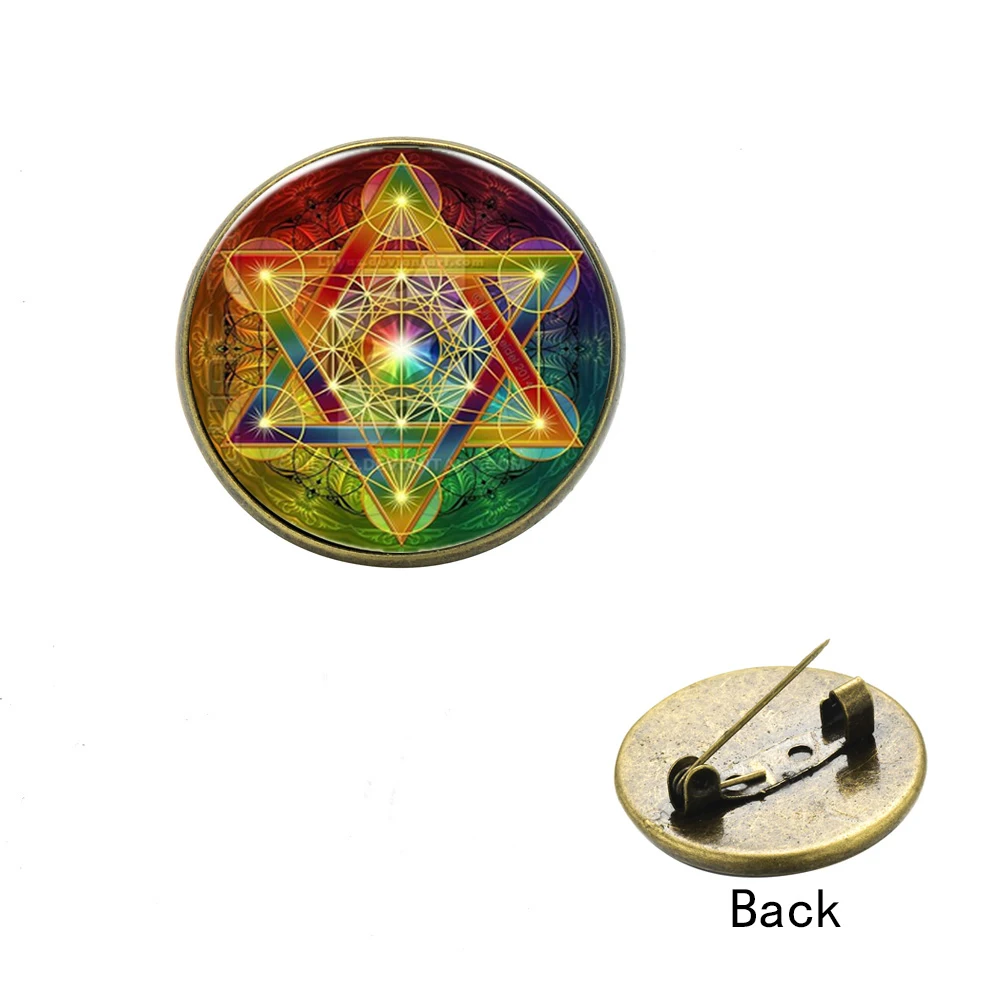 Новейшая брошь Metatron в форме кубика булавки геометрический священный цветок