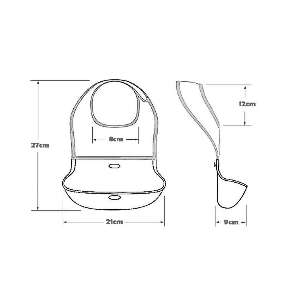 

Baby Adjustable Collar Waterproof Silicone Feeding Bib Food Catcher Eating Apron