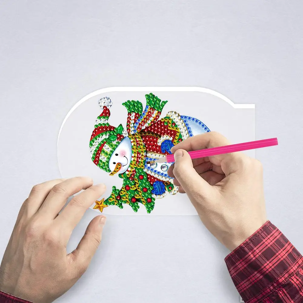 Алмазная живопись 5D сделай сам светодиодная лампа Рождественское украшение для