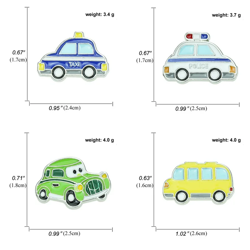 Новая креативная брошка мультфильм автомобиль Ван такси пожарная машина