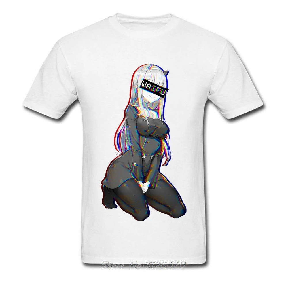Футболка Zero Two Waifu Ahegao неоновая Сексуальная футболка Vaporwave с принтом девушки регги