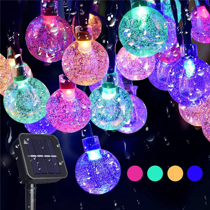 

7M/10M/22M LED Solar Lamp 8 Modes Solar Garden Light Crystal ball LED String Fairy Lights Garlands Decor Garden Christmas Party