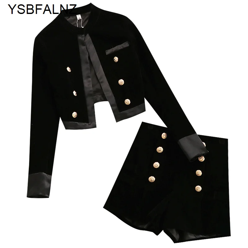 Женский осенне-зимний комплект одежды из двух предметов маленький пиджак с