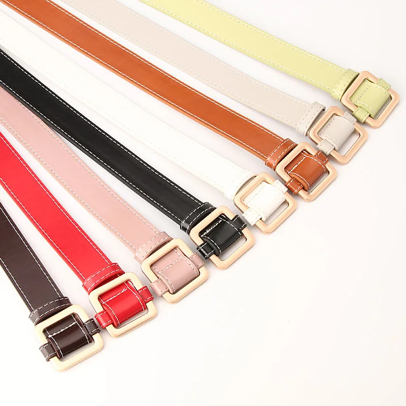

ELEGZO Belts For Women High Quality Fashion Solid Color Jeans Belt Female PU Leisure Waistband Hot Selling