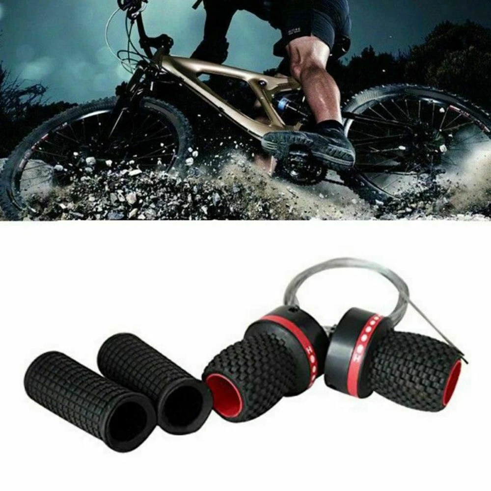 

1 Pair New Rubber Bike Speed Shifter Derailleur Handle Twist Grip Gear Shift