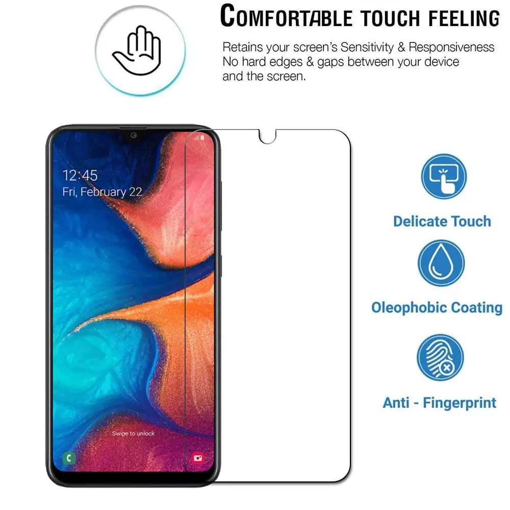 2 шт. Закаленное стекло 9H для защиты экрана Samsung Galaxy M20 M10 A30 A50 2.5D Safety M A10 A40 A90 A70