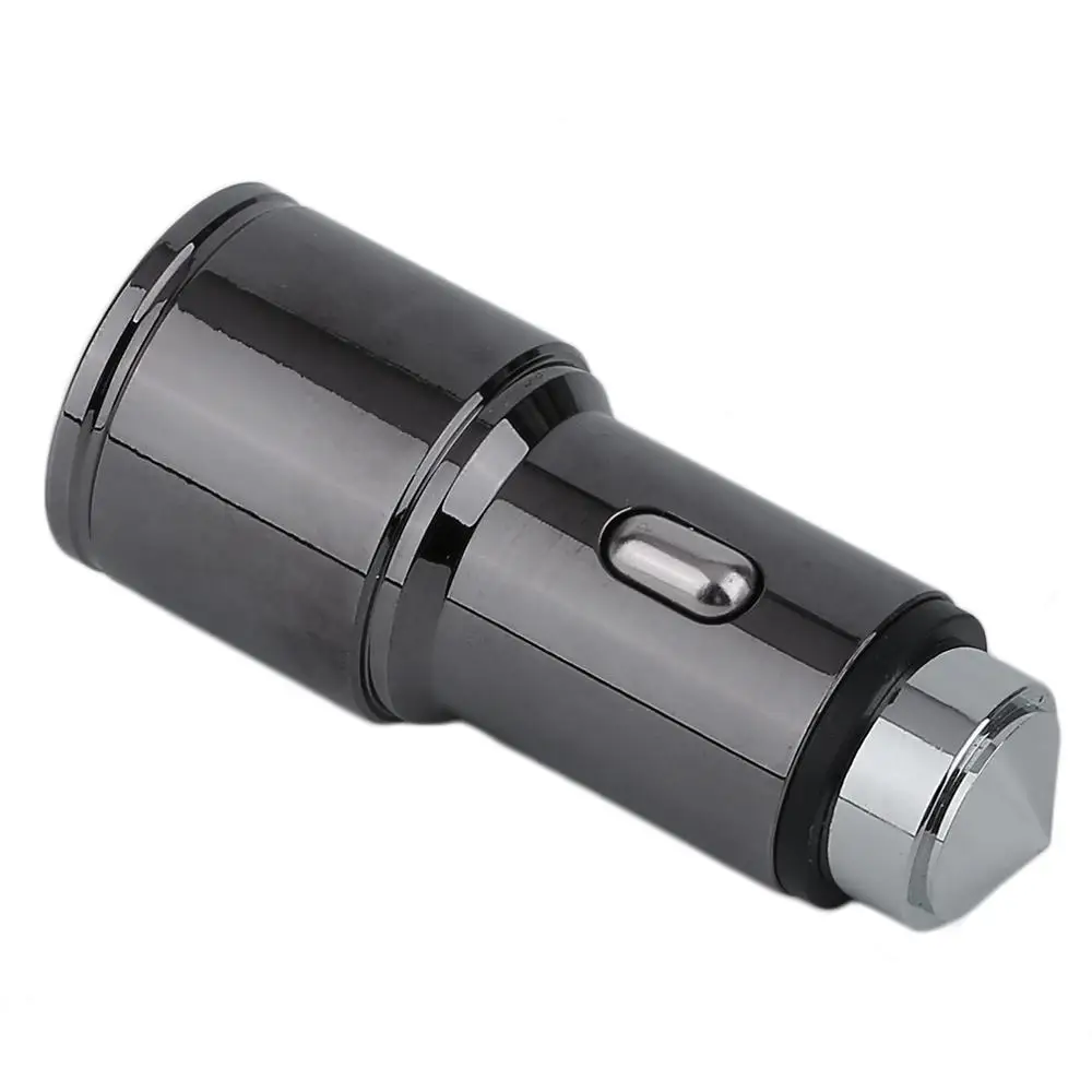 

CC-534A Practical Safety Hammer Car Charger Double Metal USB Quick Charge Vehicle-Mounted Mobile Charger For Phone