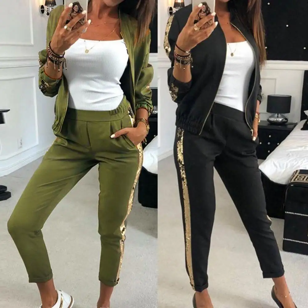 2019 Дамский фуражку кофта одежда осень-зима спортивный костюм 2 предмета в