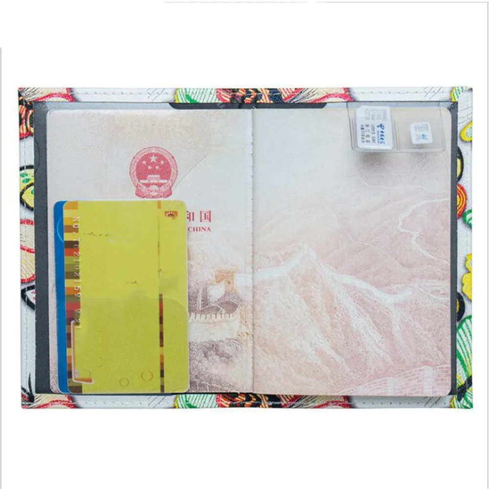 

Print New Passport Covers Travel Accessories Creative PU Leather ID Bank Card Bag Men Women Passport Business Holder