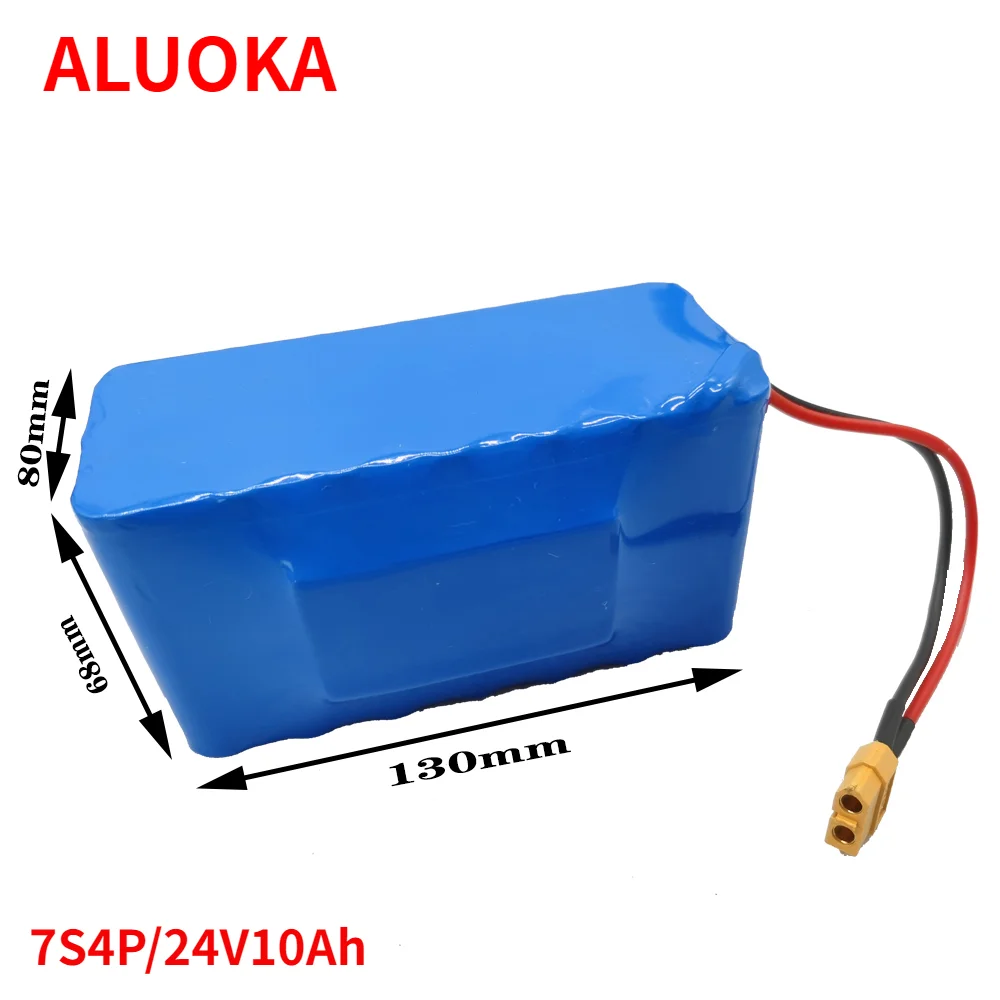Аккумулятор Aluoka 7S4P 24 В 10 Ач 25 2 в 29 4 А BMS для электрического мопеда